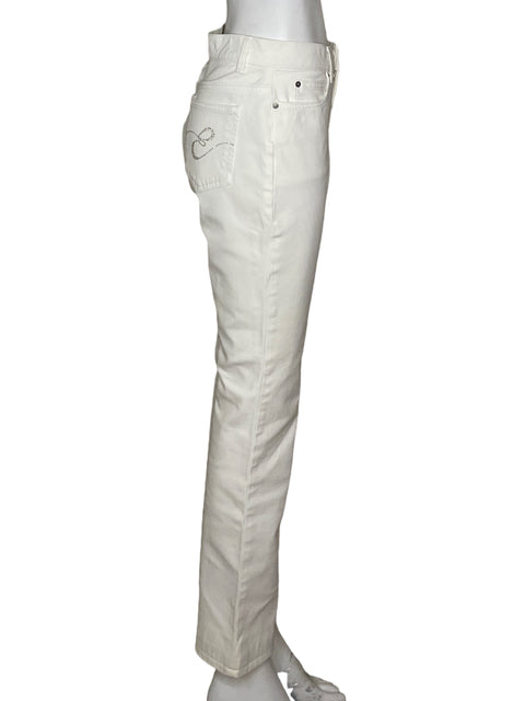 Pantalón Escada Tiro Alto Blanco - Talla 38