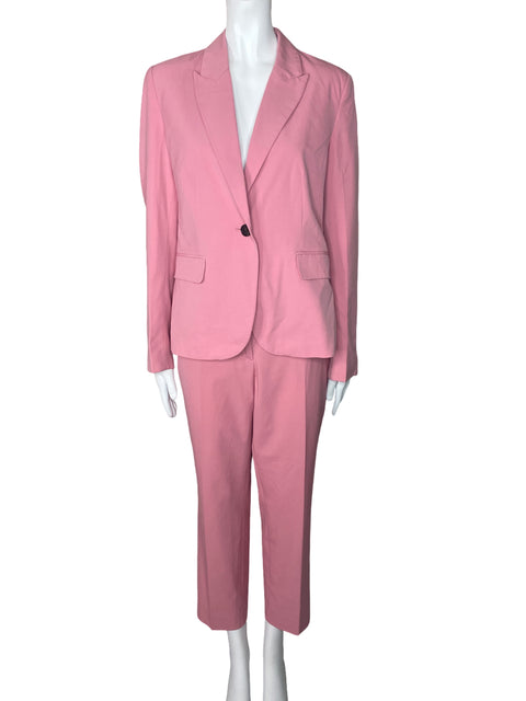Set Zara Blazer+Pantalon Boton Rosado-Talla 6
