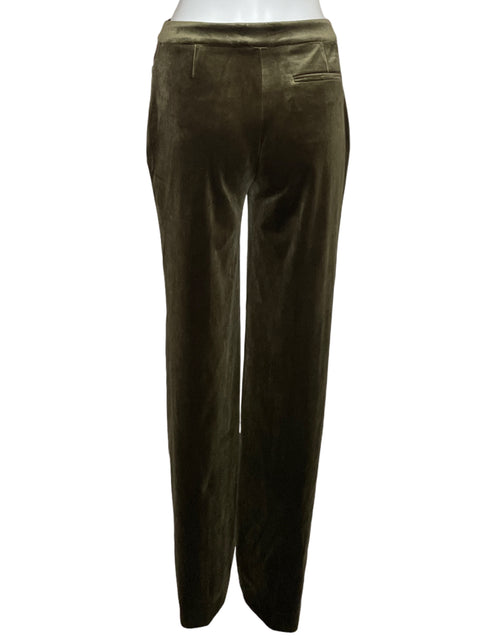 Pantalón Donna Karan Velvet Verde-Talla 0