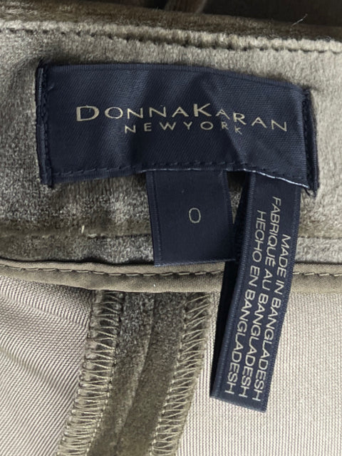 Pantalón Donna Karan Velvet Verde-Talla 0