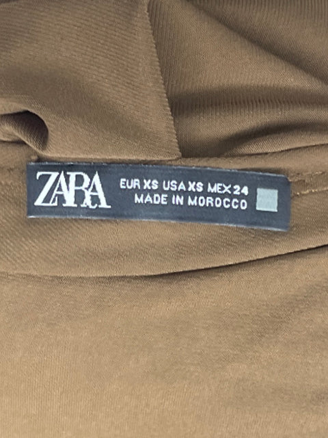 Set Zara Halter Fluido Marron-Talla XS