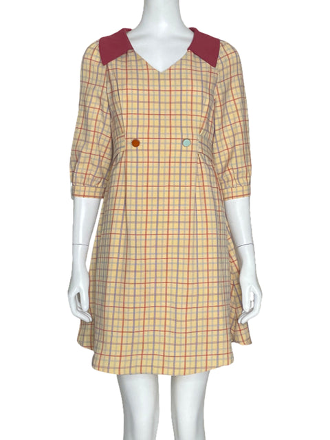 Vestido Tesoro TPS Cuadros Beige - Talla S
