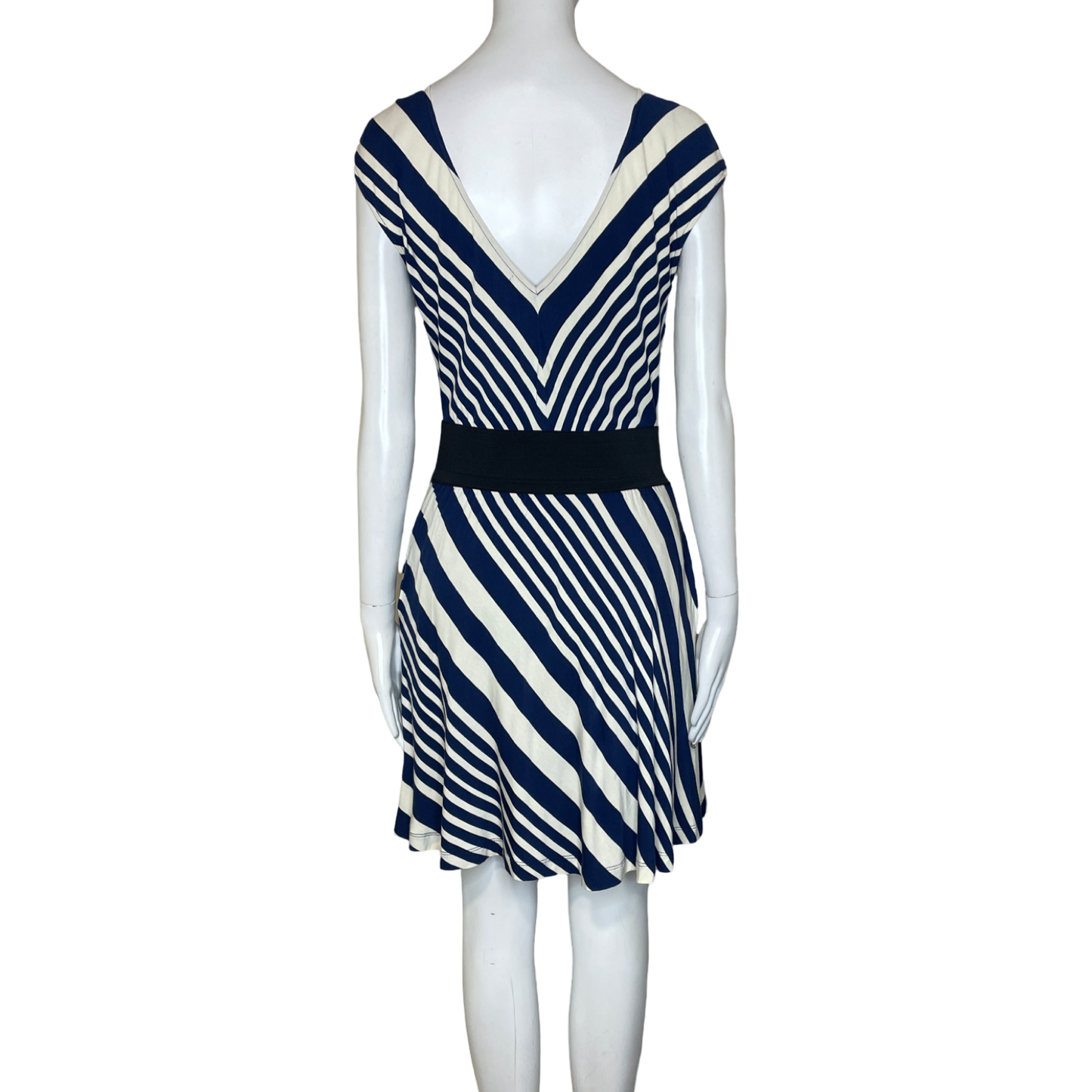 Vestido GUESS Rayas Cuello V Azul -Talla M