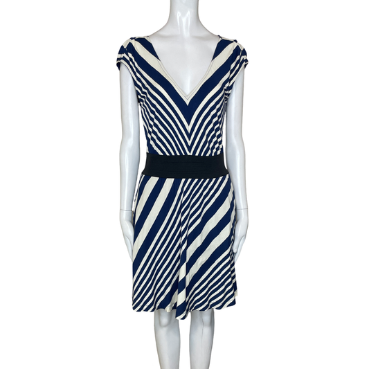 Vestido GUESS Rayas Cuello V Azul -Talla M