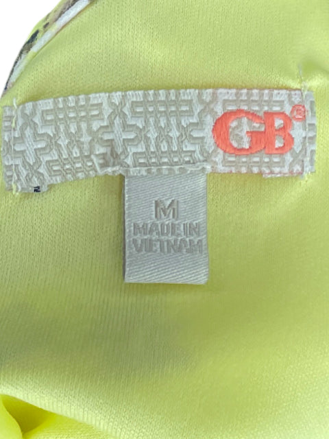 Vestido GB Flores Sin Mangas Amarillo -Talla M