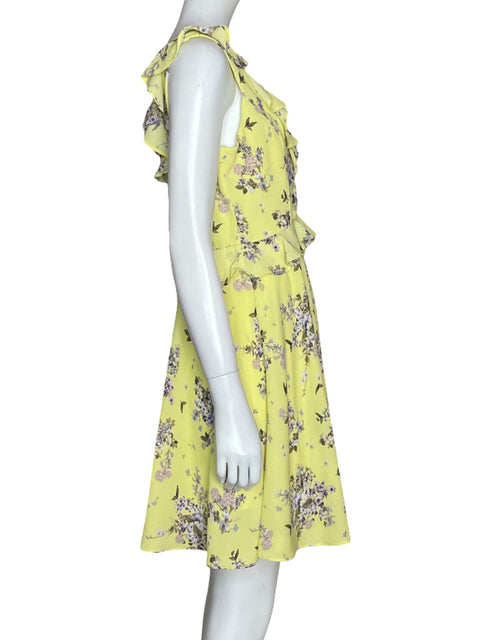 Vestido GB Flores Sin Mangas Amarillo -Talla M