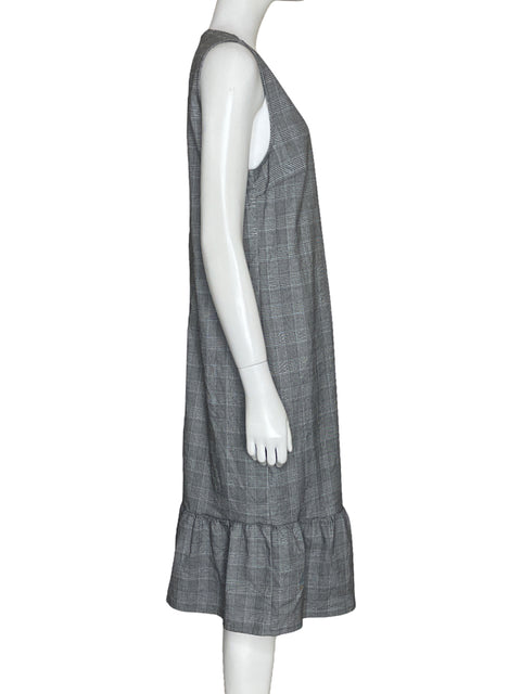 Vestido Just Female Cuadros Gris - Talla S