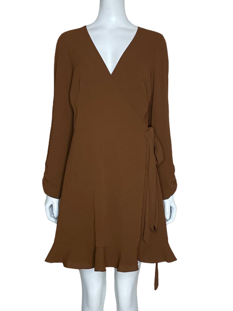 Vestido Gianni Bini Cruzado Marron - Talla M