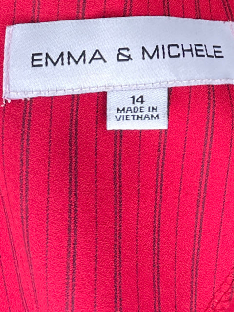 Vestido Emma & Michele Rayas Rojo - Talla 14