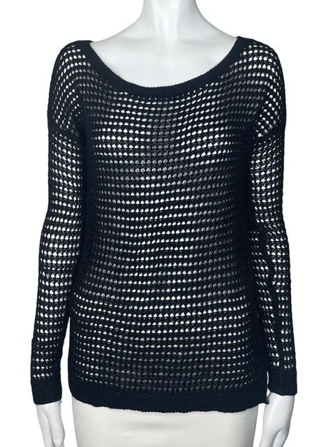 Blusa Dynamite Tejido Metalizado Negro-Talla XS