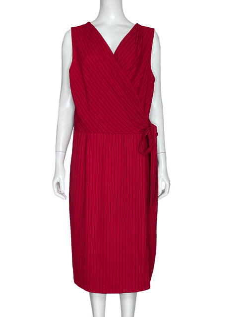 Vestido Emma & Michele Rayas Rojo - Talla 14