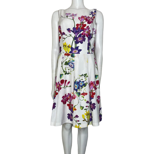 Vestido Ralph Lauren Floral Sin Mangas Blanco-
Talla 10