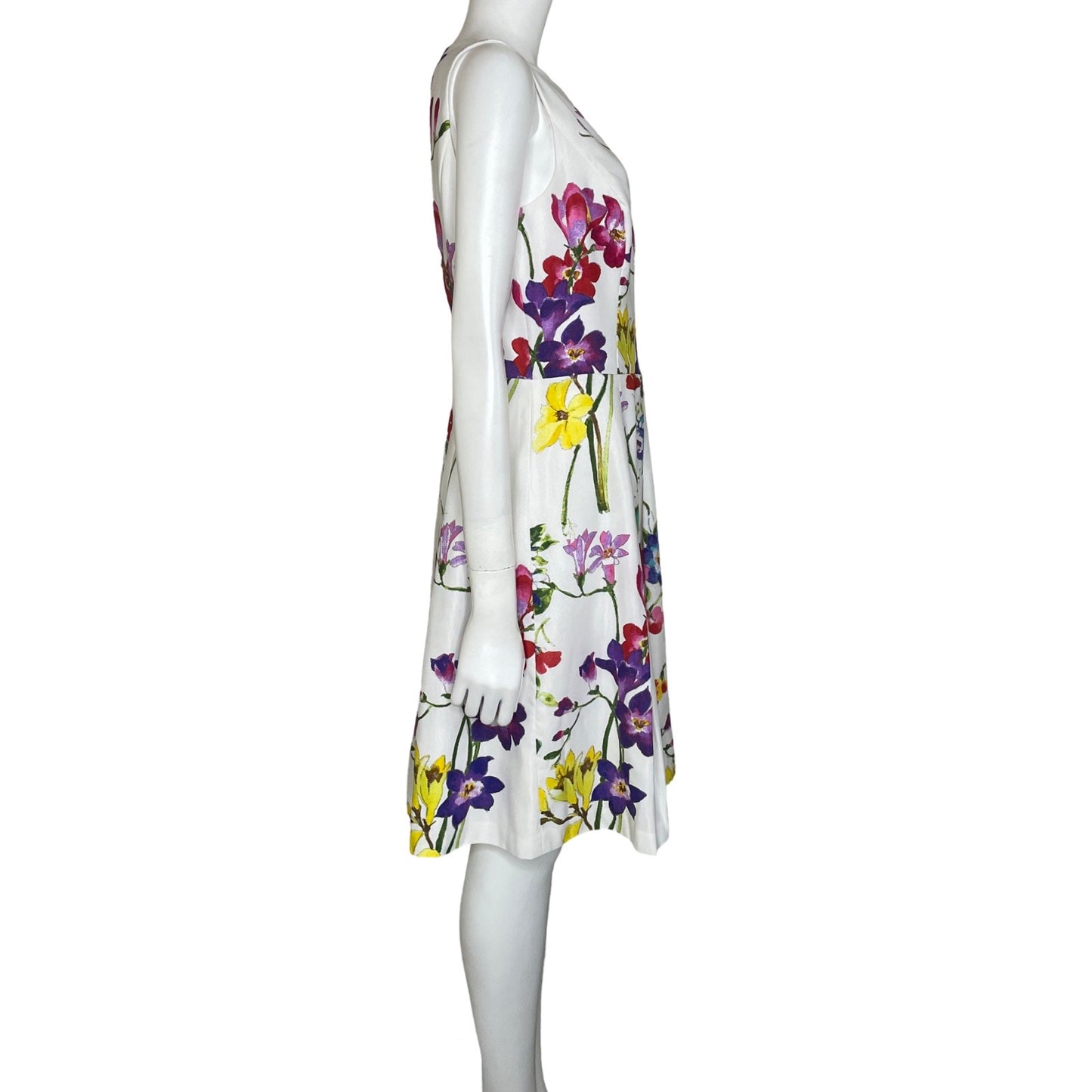 Vestido Ralph Lauren Floral Sin Mangas Blanco-
Talla 10