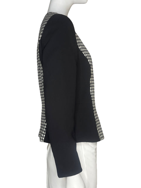 Blazer Tahari Cuadros Negro - Talla 4P