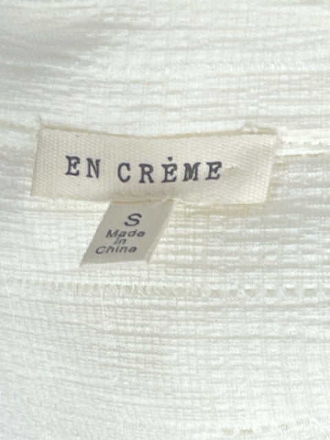 Camisa En Creme Crinkle Bolsillo Blanco-Talla S