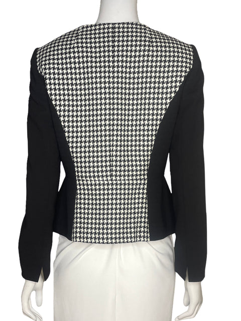 Blazer Tahari Cuadros Negro - Talla 4P