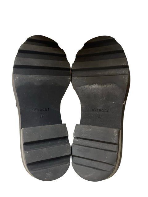 Calzado Uterque Loafer Track Strass Negro-Talla 37