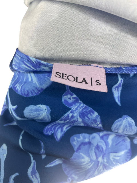 Set Seola Floral Falda Azul- Talla S