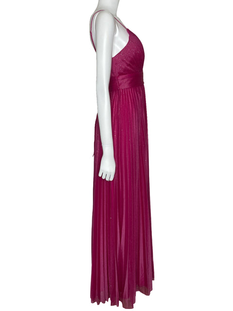 Vestido Xuibol Plisado Brillante Rosado-Talla M