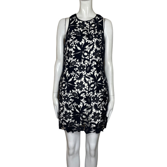Vestido Banana Republic Tejido Flores 
Blanco-Talla 0P