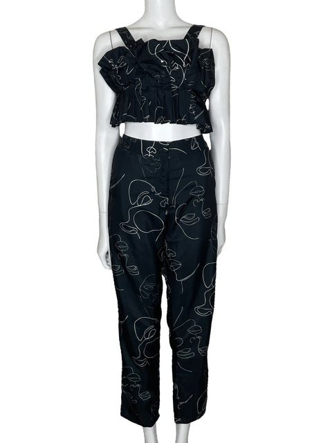 Set Tesoro TPS Vuelos Estampado Negro-Talla M