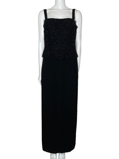 Vestido Aspeed Piedras Con Cardigan Negro-Talla XL