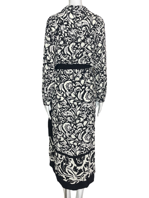Vestido Zara Estampado Negro- Talla M