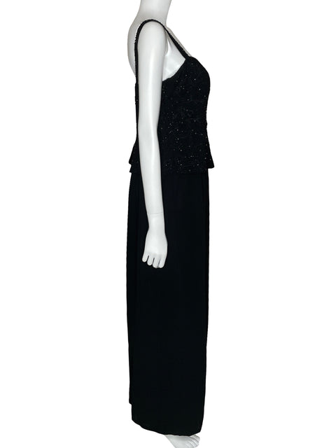 Vestido Aspeed Piedras Con Cardigan Negro-Talla XL