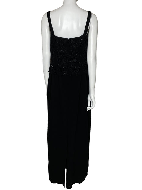 Vestido Aspeed Piedras Con Cardigan Negro-Talla XL