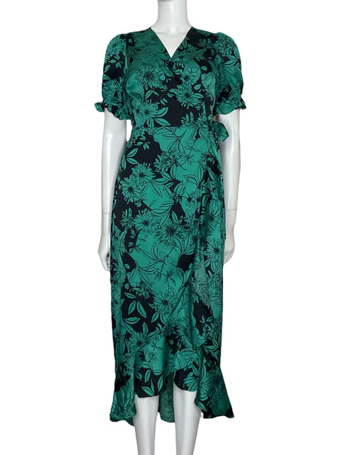 Vestido Chelsea 28 Floral Crossbody Verde-Talla M