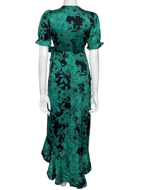 Vestido Chelsea 28 Floral Crossbody Verde-Talla M