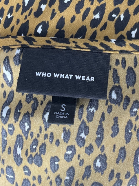 Vestido Who What Wear Midi Camisero Marrón-Talla S