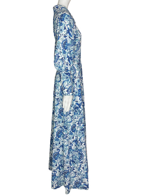 Vestido Chic Ways Estampado Azul- Talla L