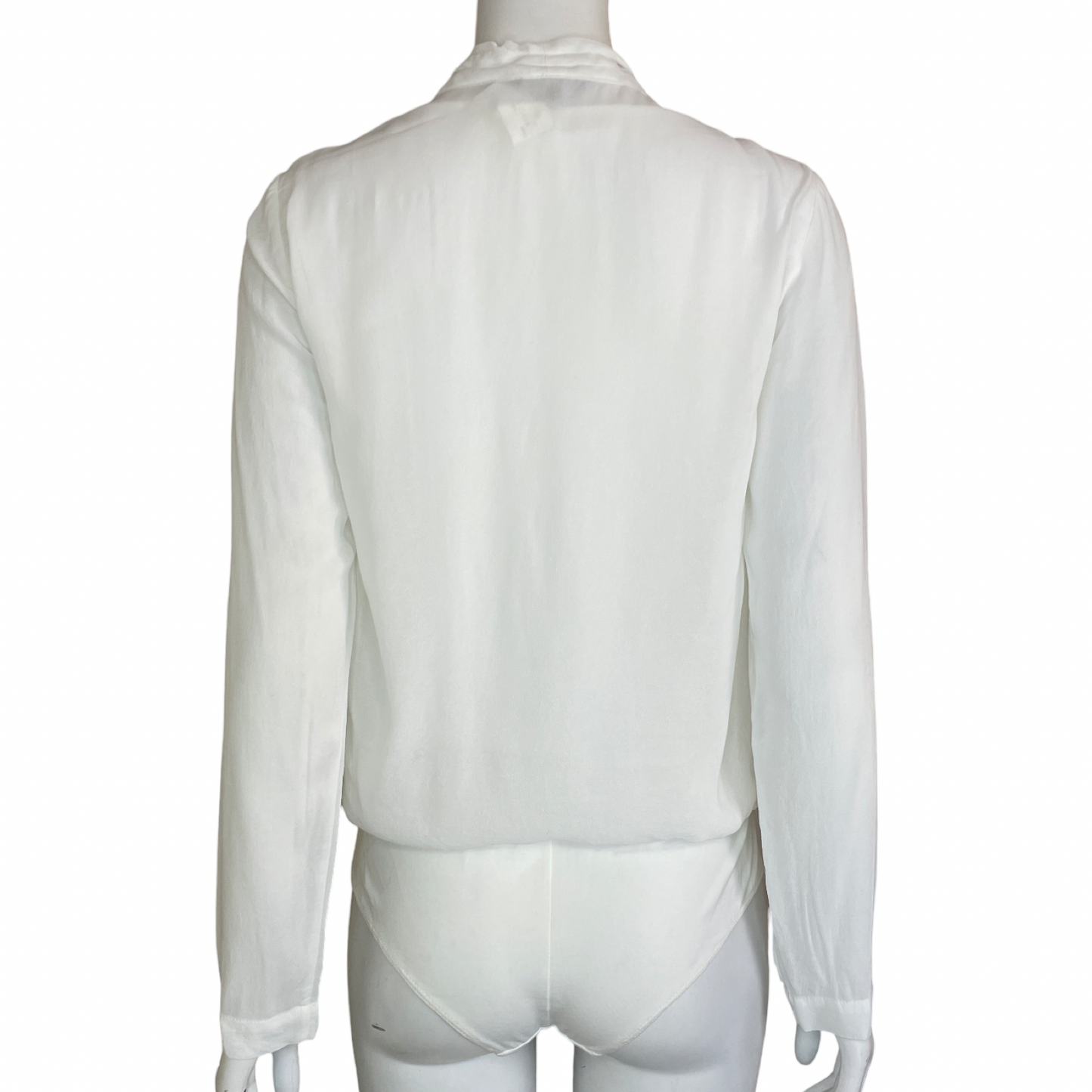 Body Massimo Dutti Cuello V Cruzado Blanco -Talla XS