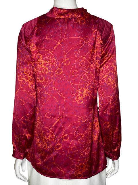 Blusa La fiancée du mékong  Estampado Geometrico Rojo - Talla M