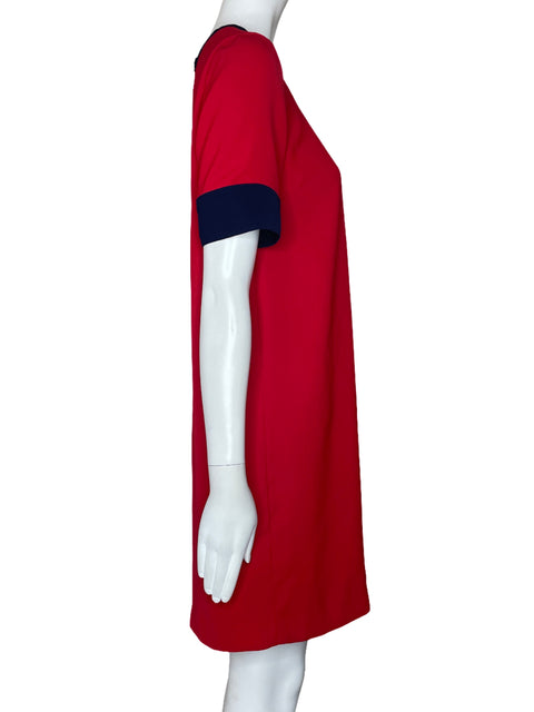 Vestido Tommy Hilfiger Midi Recto Rojo-Talla XS