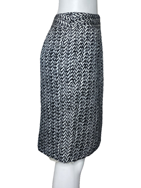Falda Banana Republic Midi Estampado Blanco-Talla 2