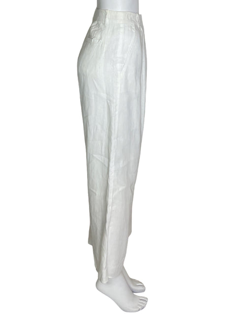 Pantalón Banana Republic Recto Blanco- Talla 8