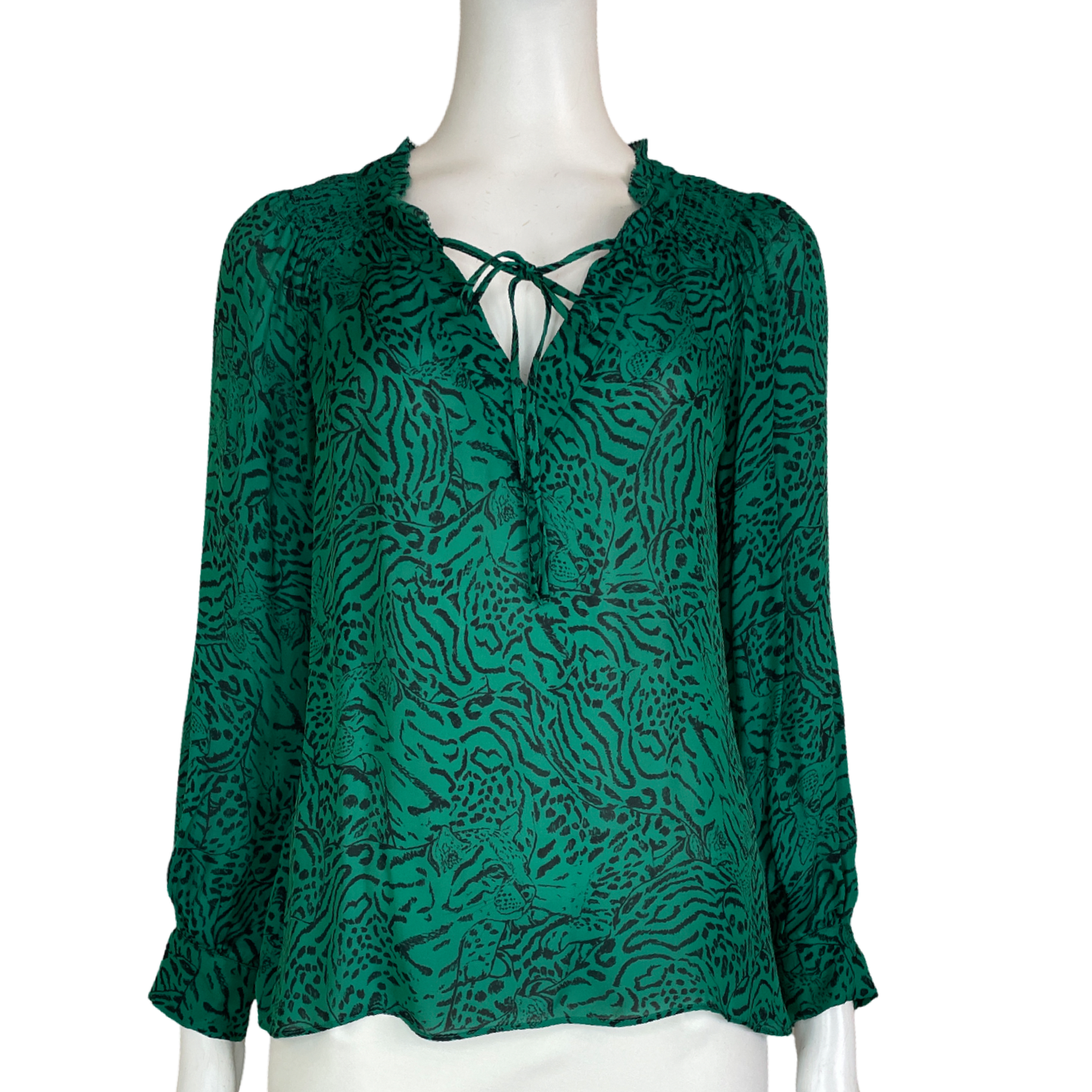 Blusa PARKER Animal Print Verde-Talla S