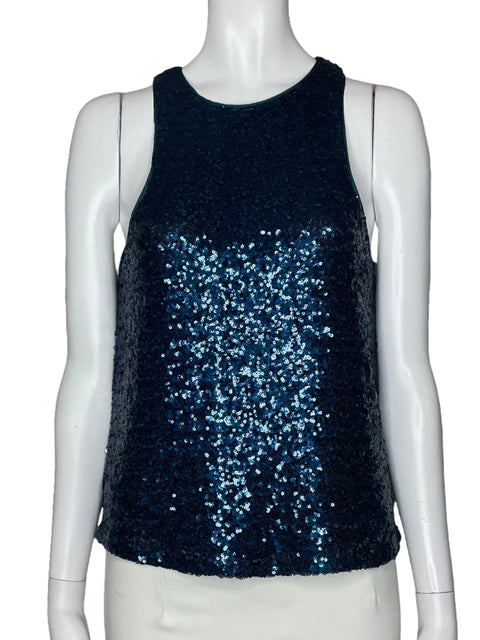 Top Dynamite Lentejuelas Sin Mangas Verde-Talla S
