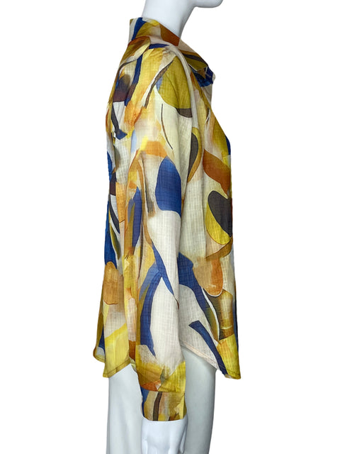 Top Tesoro TPS Abstracto Amarillo-Talla S
