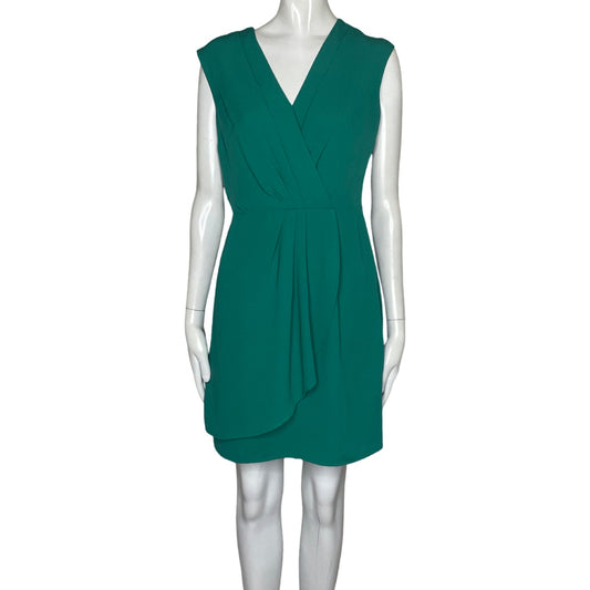 Vestido Oasis Cuello Plizado Lineal Verde-Talla 8