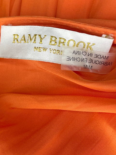 Vestido Ramy Brook Crep Atado Naranja- Talla M
