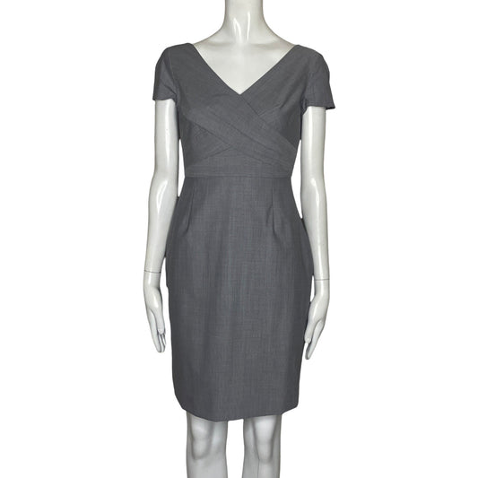 Vestido Banana Republic Liso Cuello V Gris-Talla 0P