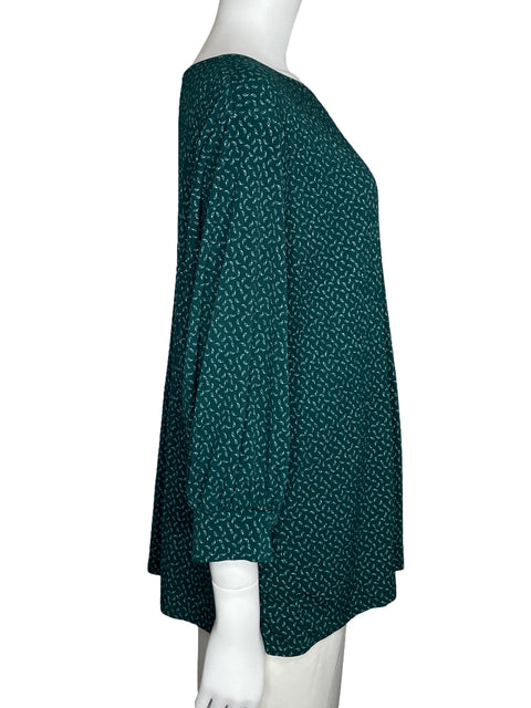 Blusa Adrianna Papell Acanalada Verde-Talla 2XL