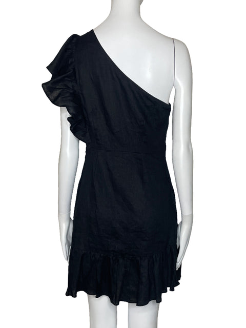 Vestido Banana Republic Vuelo One Shoulder Negro-Talla 0