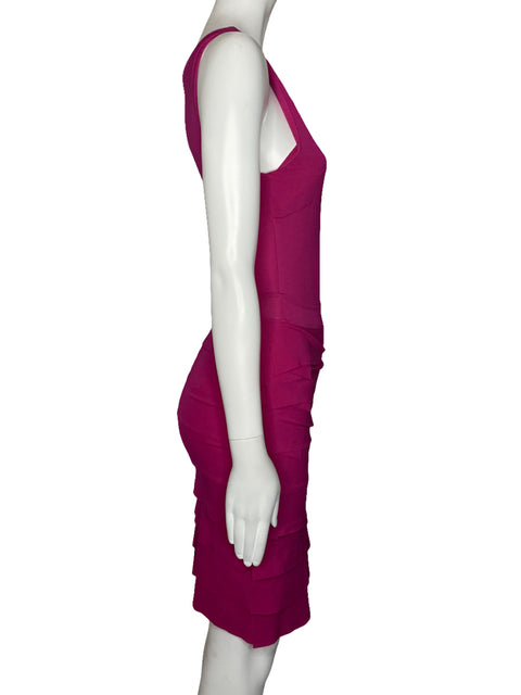 Vestido Kenneth Cole Capas Vuelo Rosado-Talla S