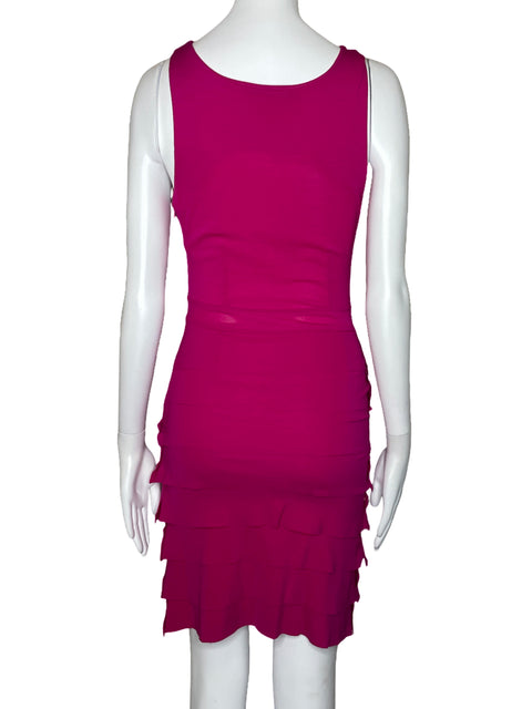 Vestido Kenneth Cole Capas Vuelo Rosado-Talla S