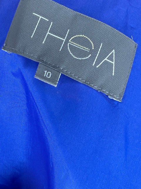 Vestido Theia Hombros Caidos Azul - Talla 10