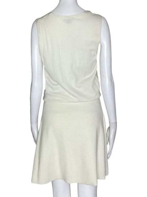 Vestido Theory Falda Plizada Beige- Talla L